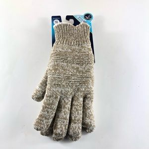 Isotoner Womens SmartDri Knit Gloves Tan One Size